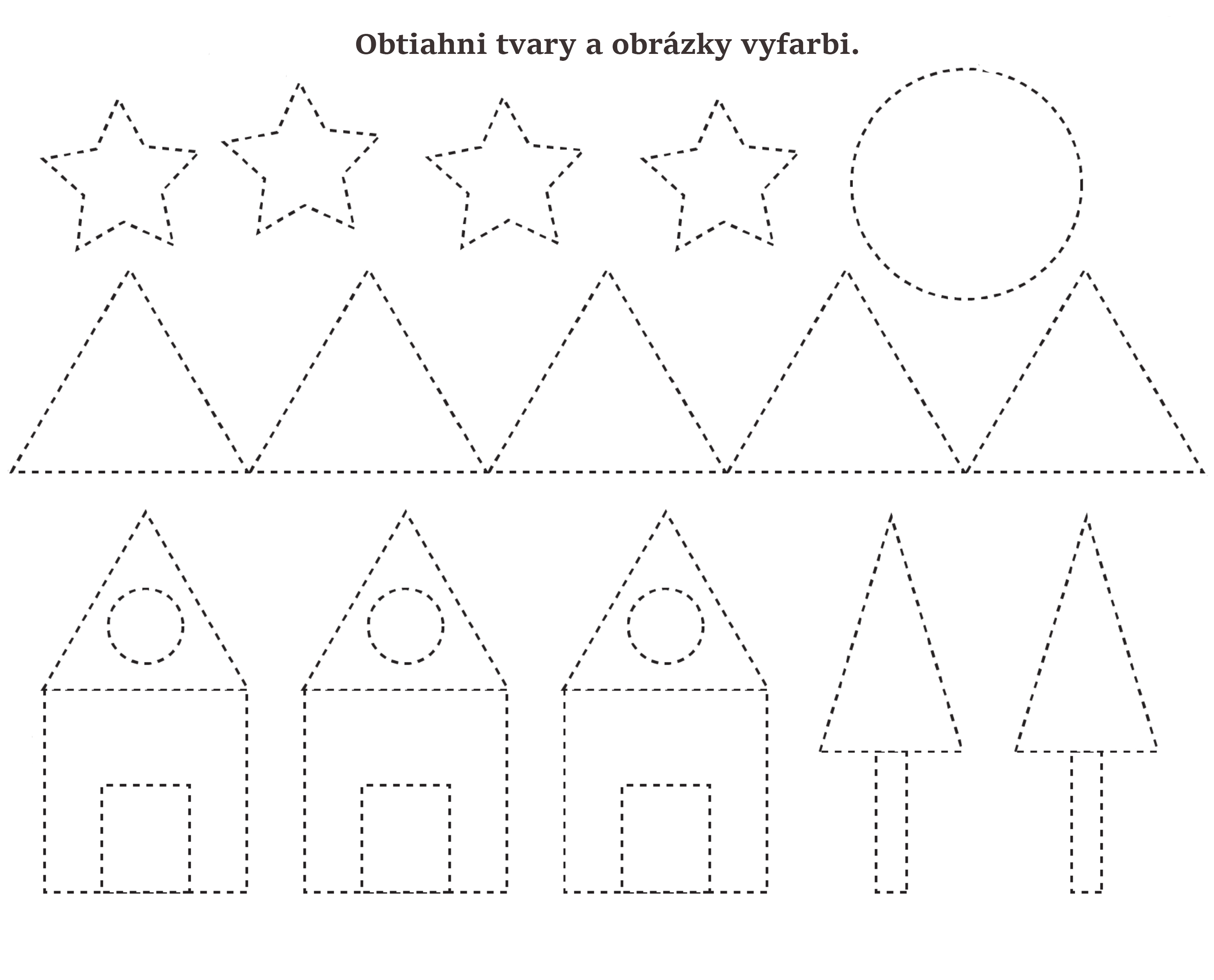 Фигуры для обводки для детей